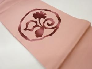 塩瀬花葉模様名古屋帯